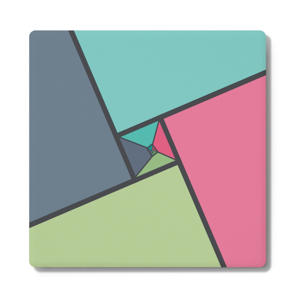 角形コースター:4色､3色