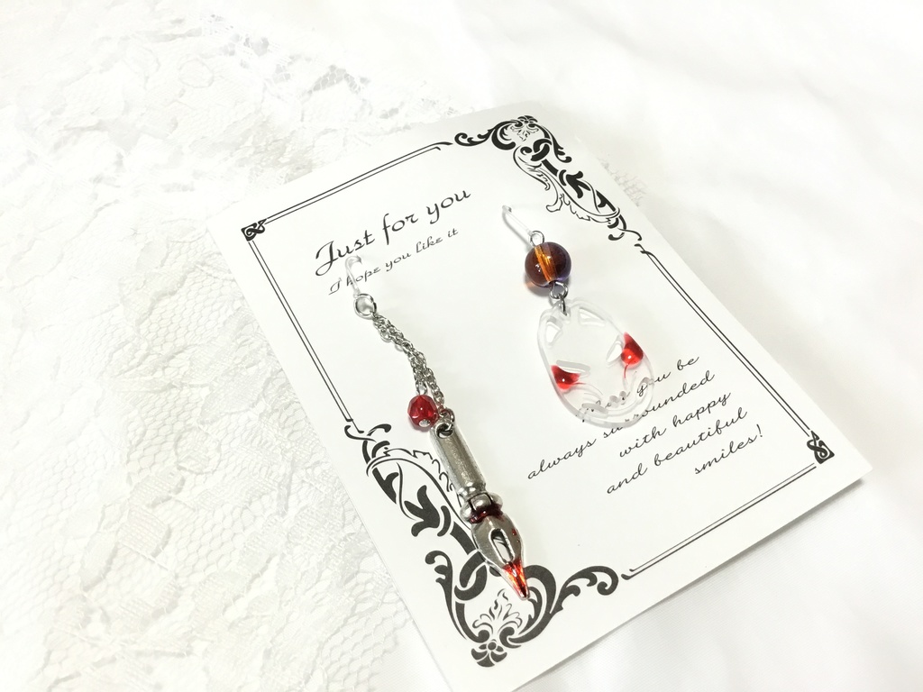 狐の書生さん イヤリング アウトレット