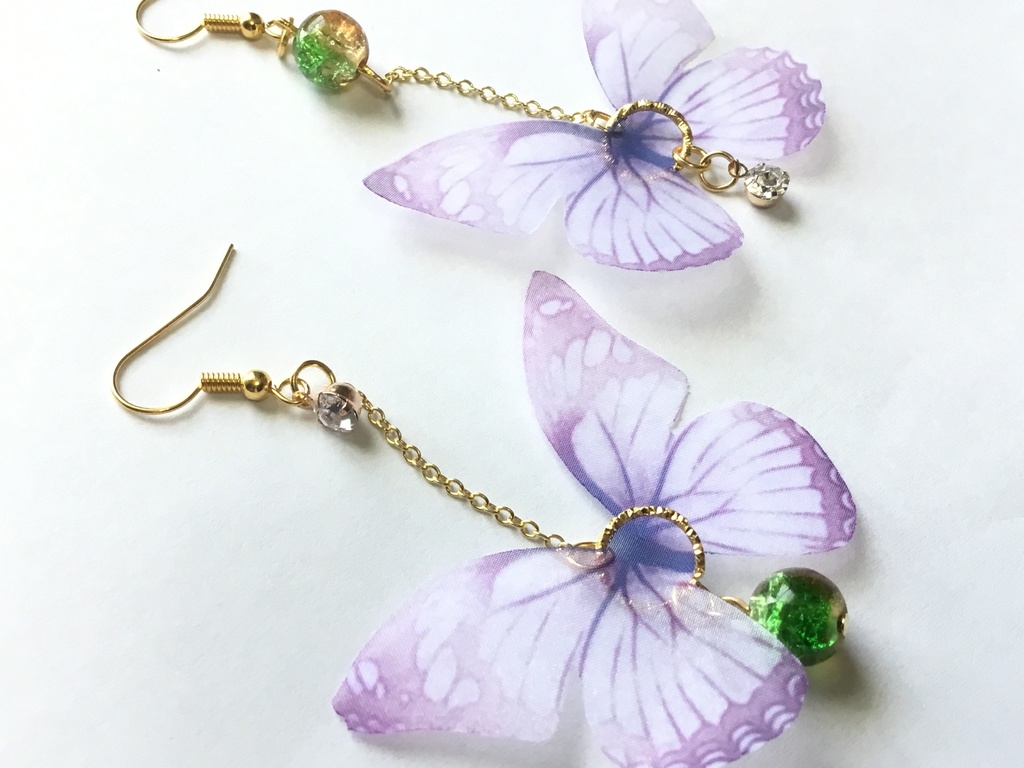 プシュケの翅 (パープル) 【ピアス イヤリング】新デザイン
