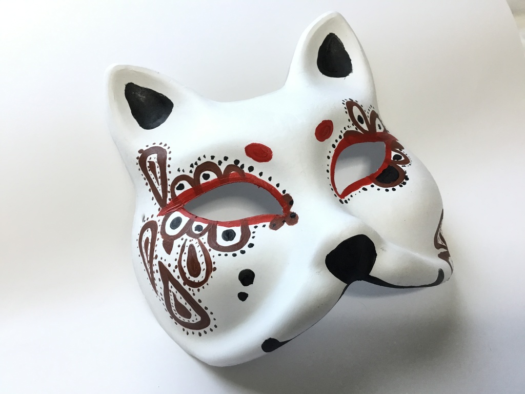 狐のお面 (お面 コスプレ)