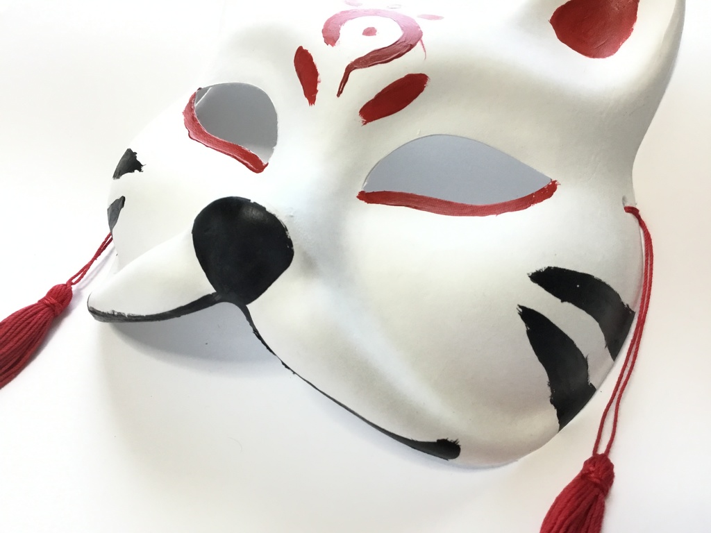 狐のお面 (お面 コスプレ)