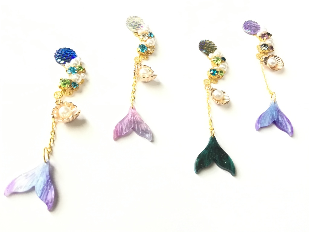 サヨナラ、人魚姫 泡沫 (イヤリング イヤーカフ)