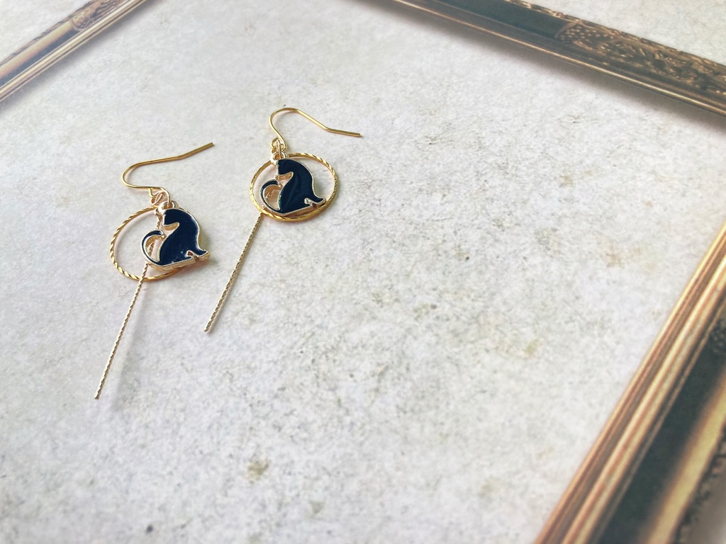 黒猫さん 【ピアス イヤリング】