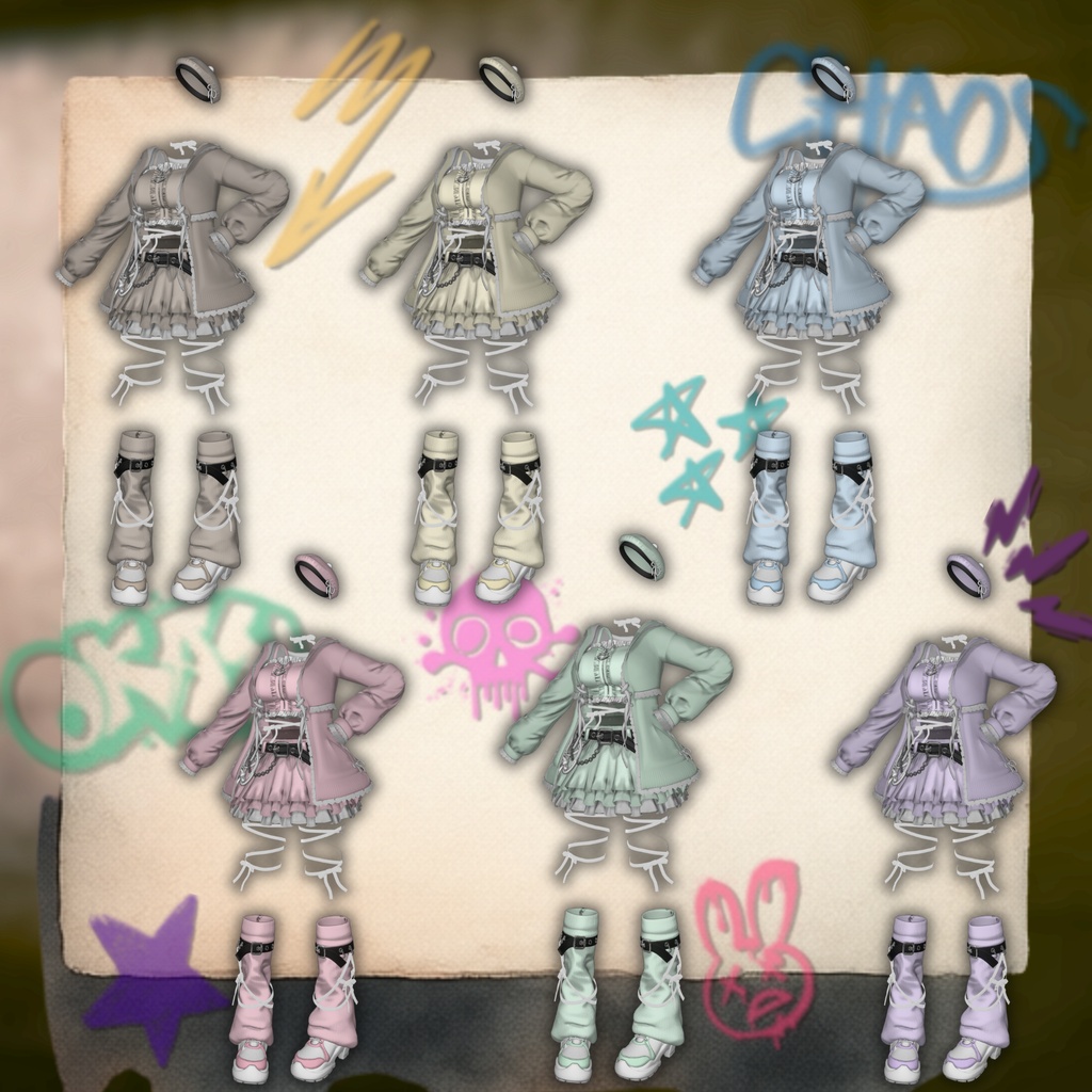 【3D衣装】Soft Riot | 13 Avatars