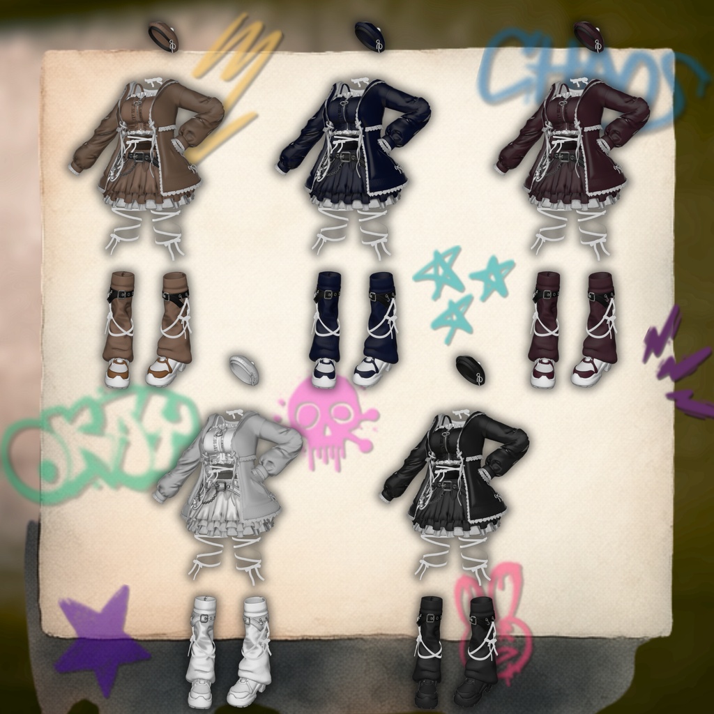 【3D衣装】Soft Riot | 13 Avatars