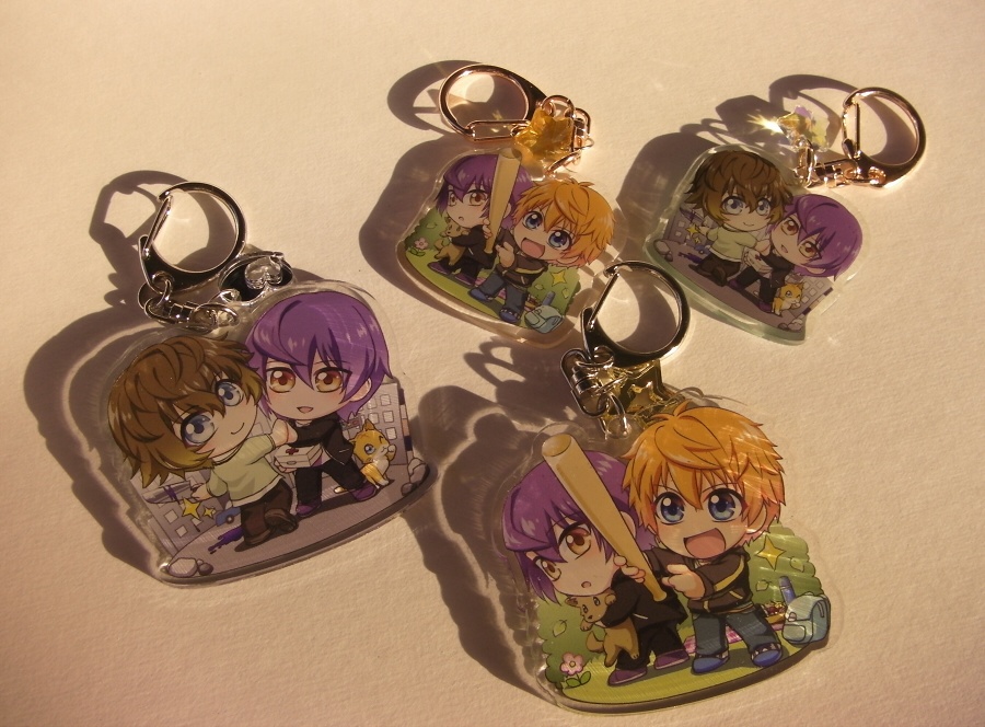 バトルDE【美土里&紫】【刈安&紫】アクキー