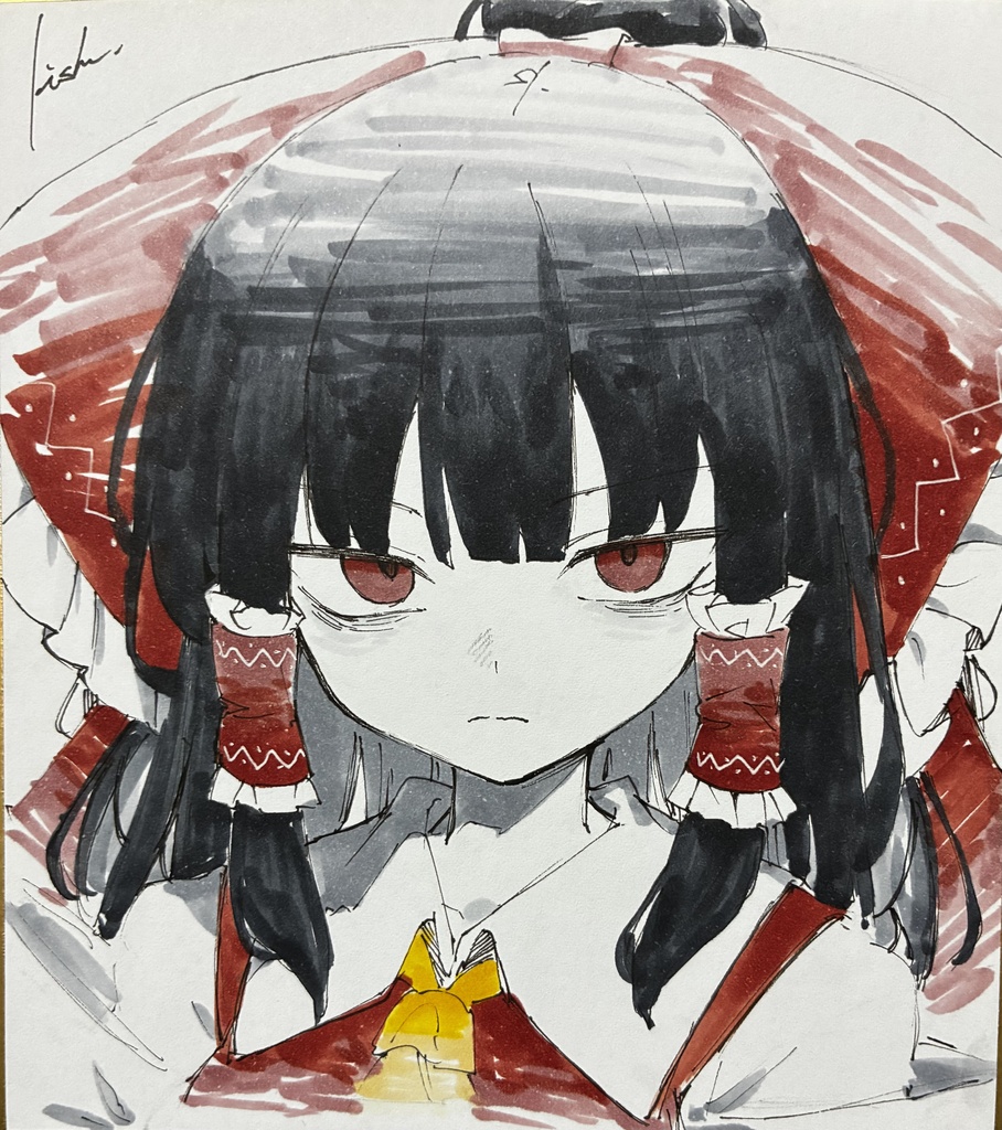 霊夢 直筆色紙（小サイズ）