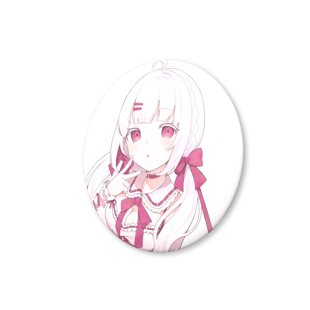 【暁しろは】低めツインテ 缶バッジ 56mm