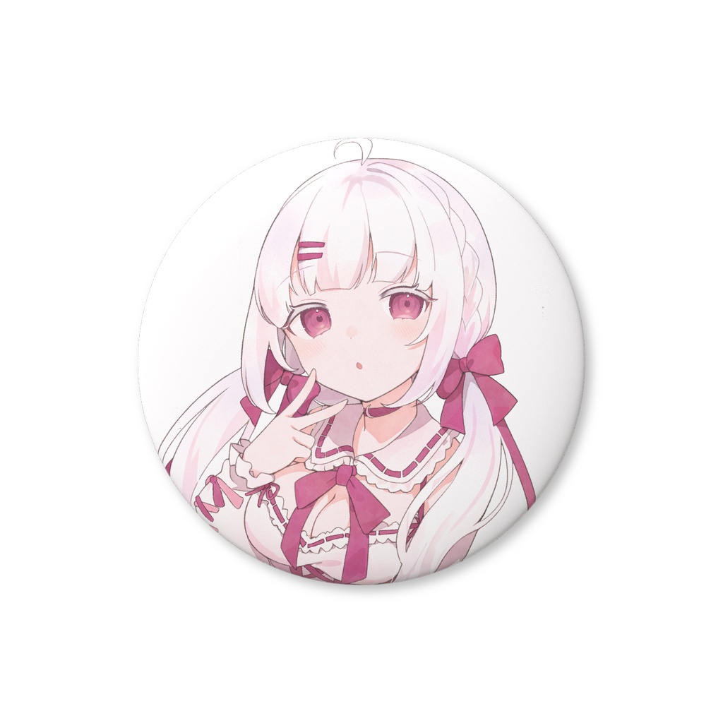【暁しろは】低めツインテ 缶バッジ 56mm