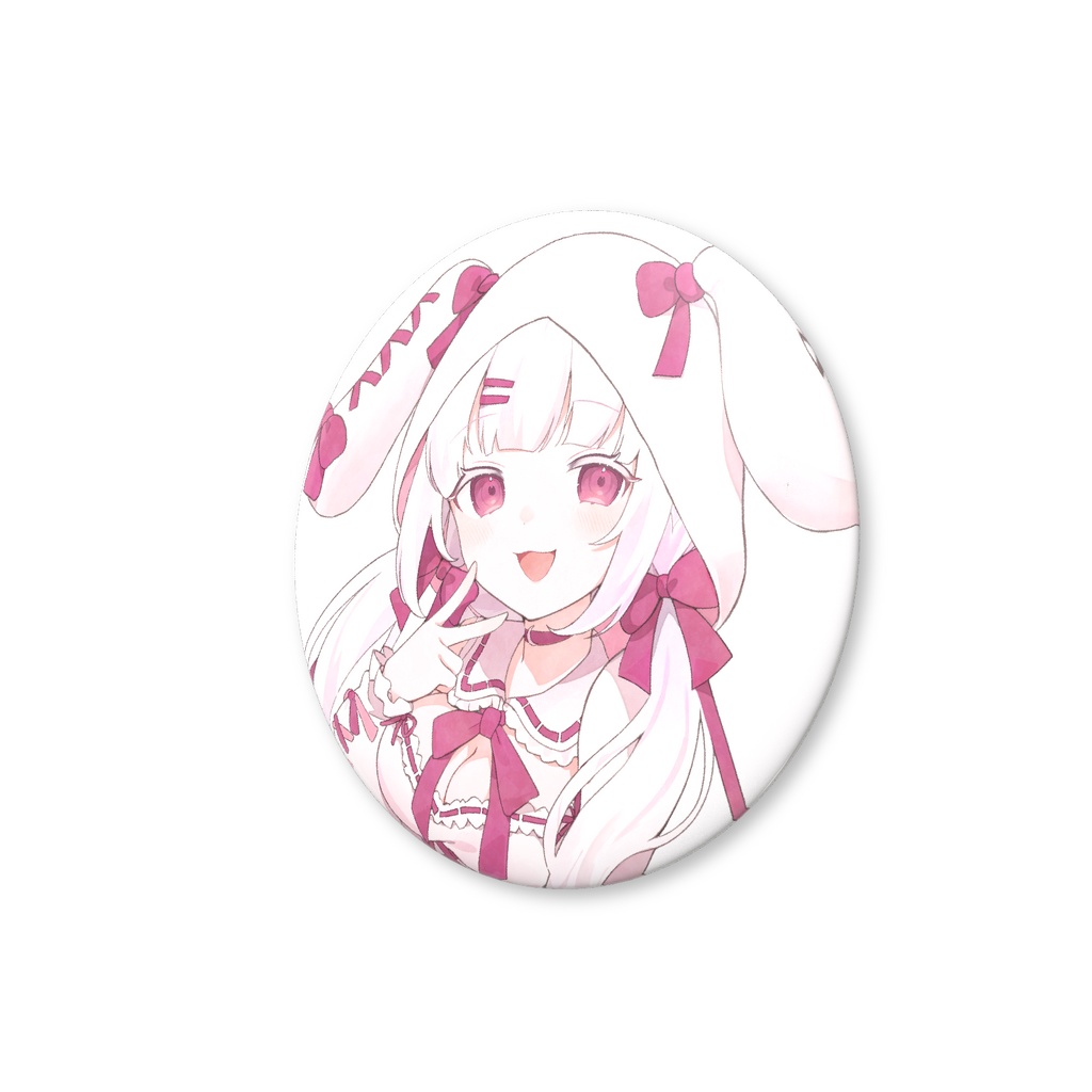 【暁しろは】ツインテフード 缶バッジ 56mm
