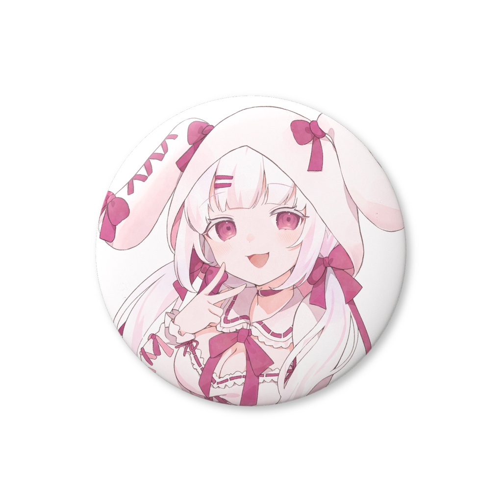【暁しろは】ツインテフード 缶バッジ 56mm