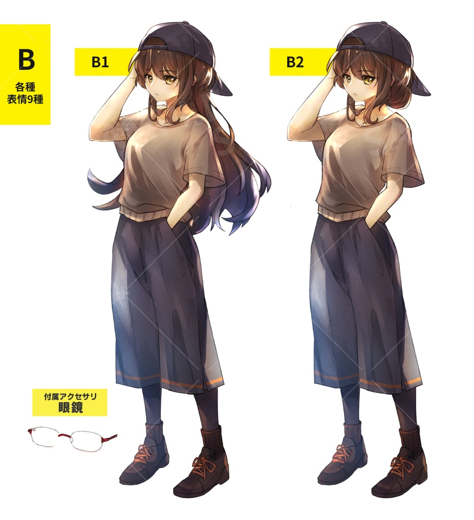 制服(ブレザー)の女の子/白衣の女の子 別ver.