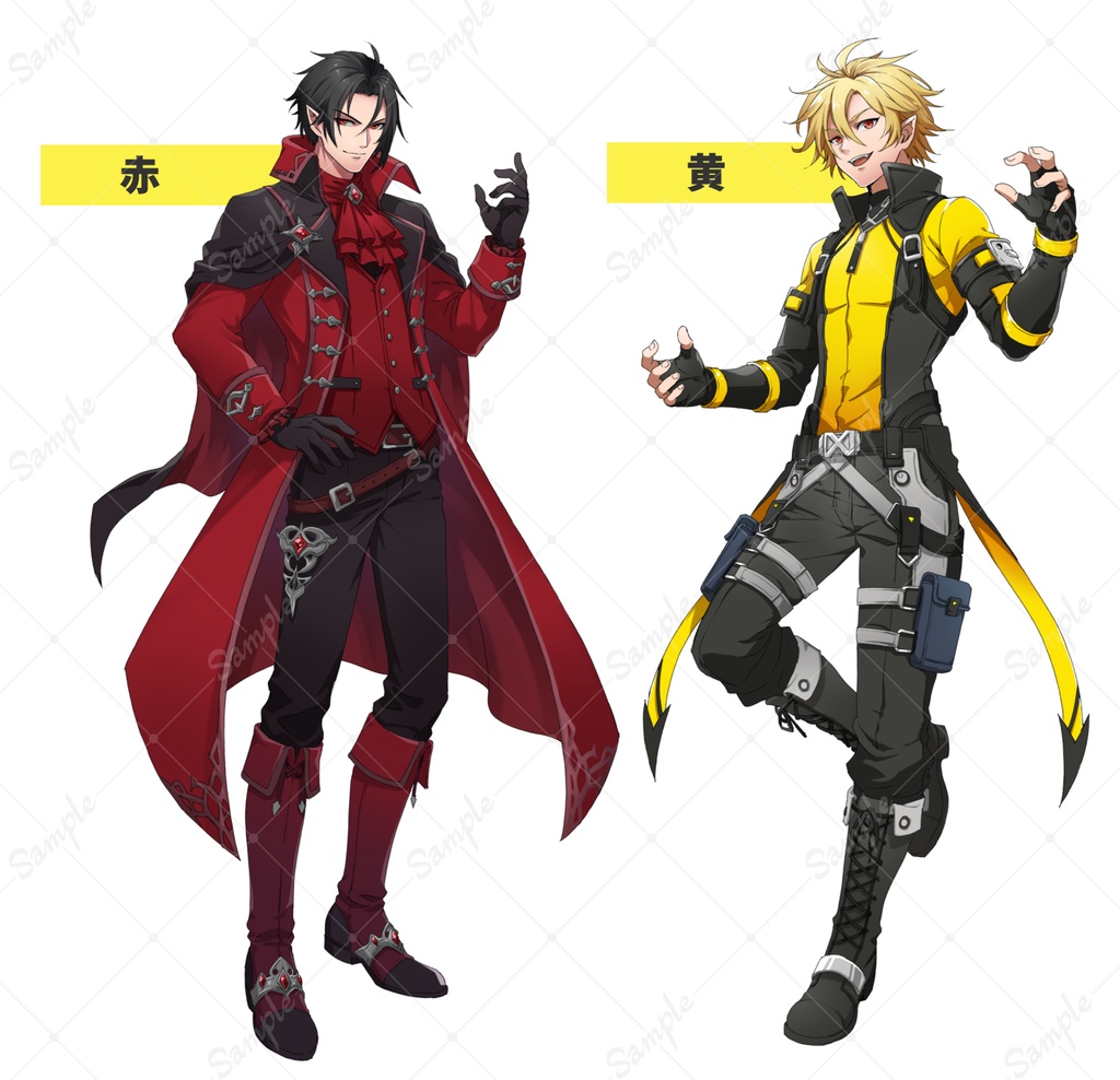 吸血鬼モチーフ/ファンタジー+特撮風(表情20種)