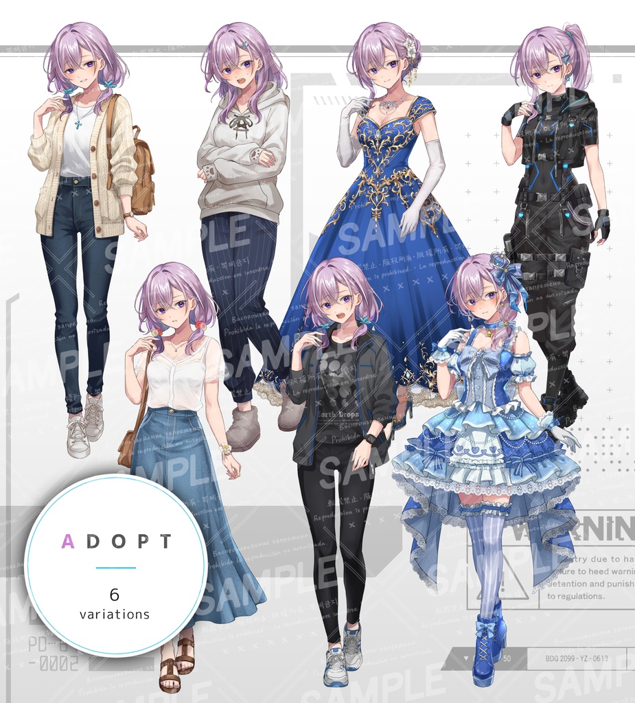 紫髪の女性 別ver.