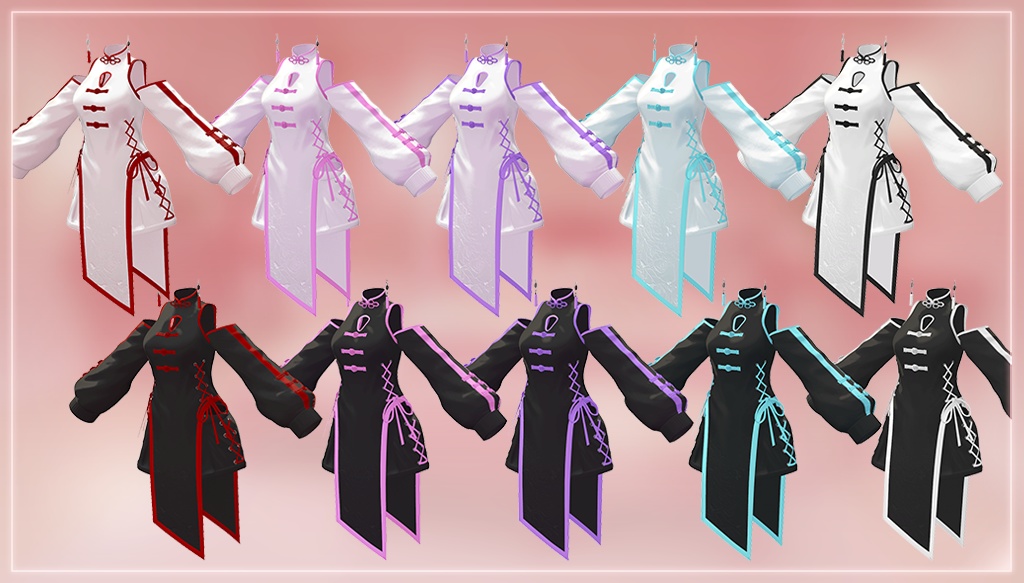 【2アバター対応】CHINA JERSEY 【VRChat向け衣装】