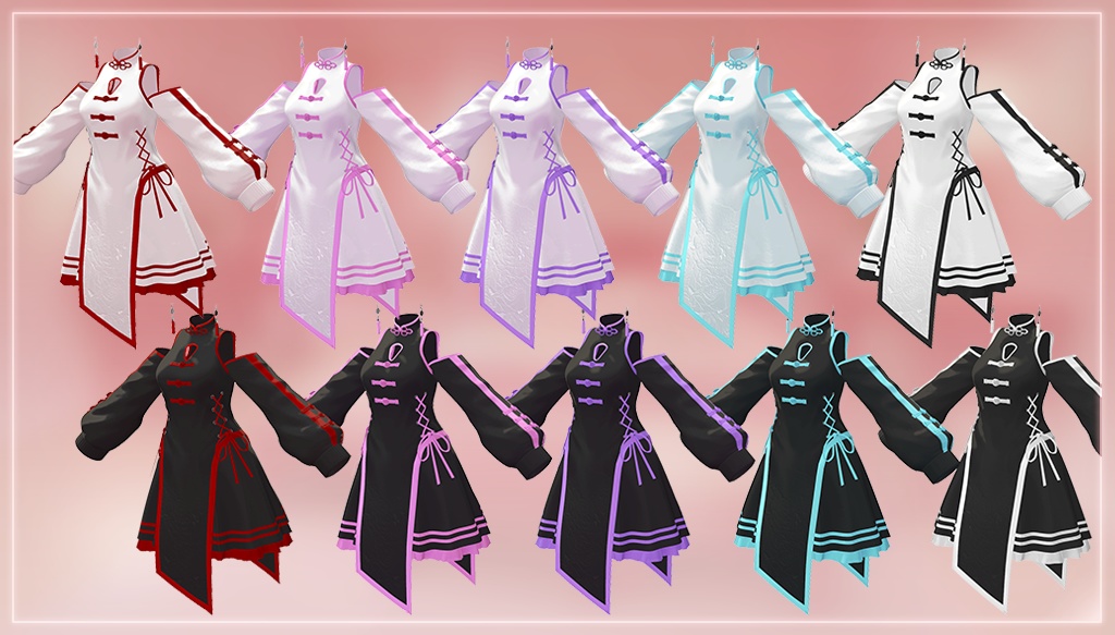 【2アバター対応】CHINA JERSEY 【VRChat向け衣装】