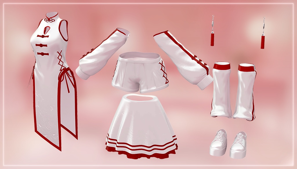 【2アバター対応】CHINA JERSEY 【VRChat向け衣装】