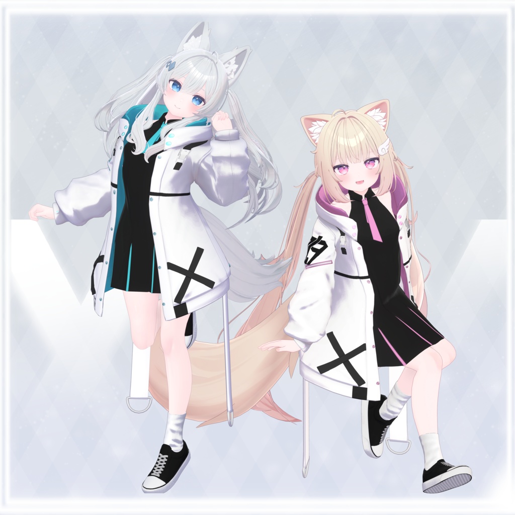 【8アバター対応】NOIR LINKS【VRChat向け衣装】