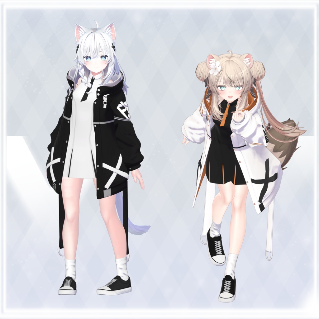 【8アバター対応】NOIR LINKS【VRChat向け衣装】