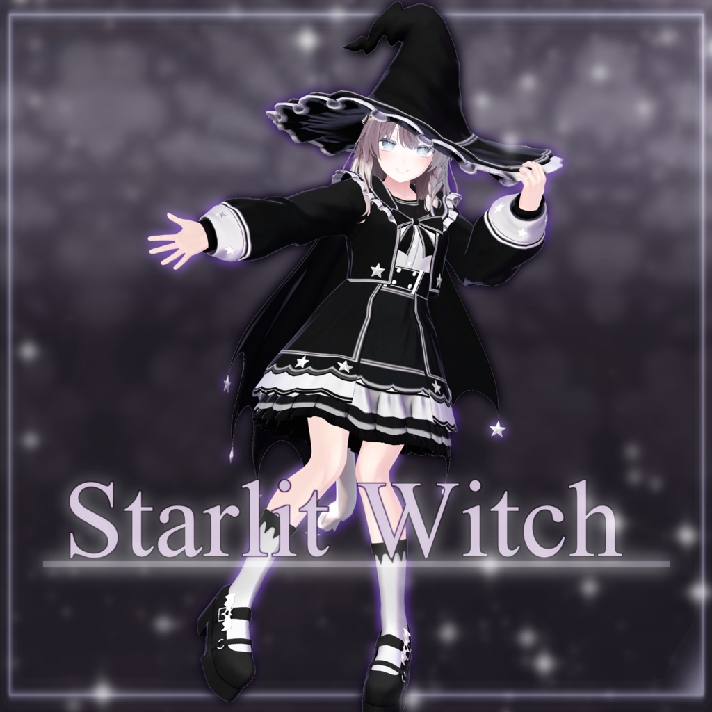 【発売記念セール中】【8アバター&まめふれんず対応】StarlitWitch【VRChat向け衣装】