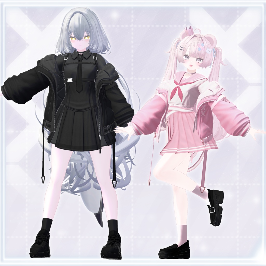 【8アバター対応】BackStreet Shirts/Sailor【VRChat向け衣装】