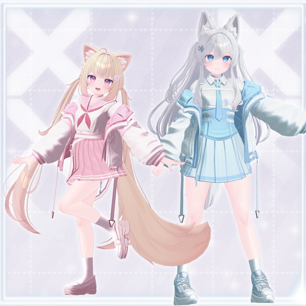 【8アバター対応】BackStreet Shirts/Sailor【VRChat向け衣装】