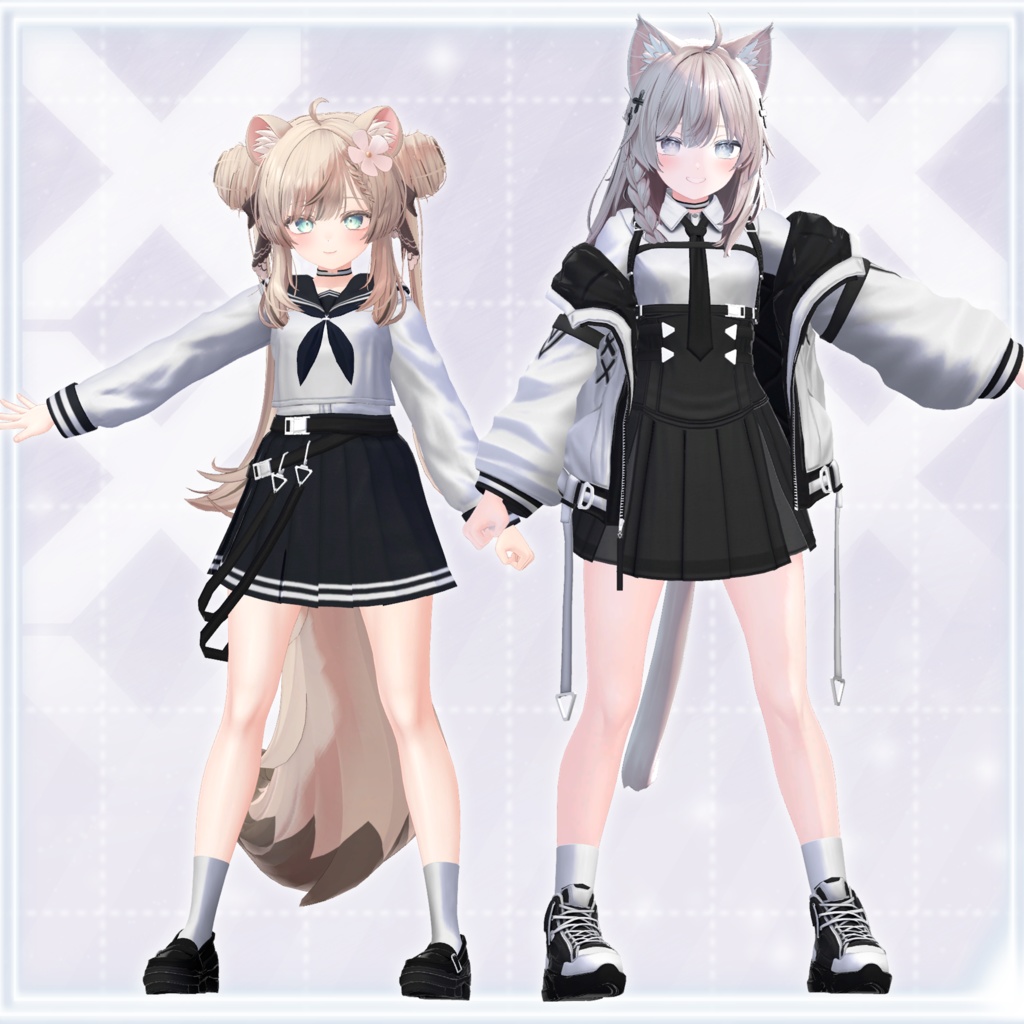 【8アバター対応】BackStreet Shirts/Sailor【VRChat向け衣装】