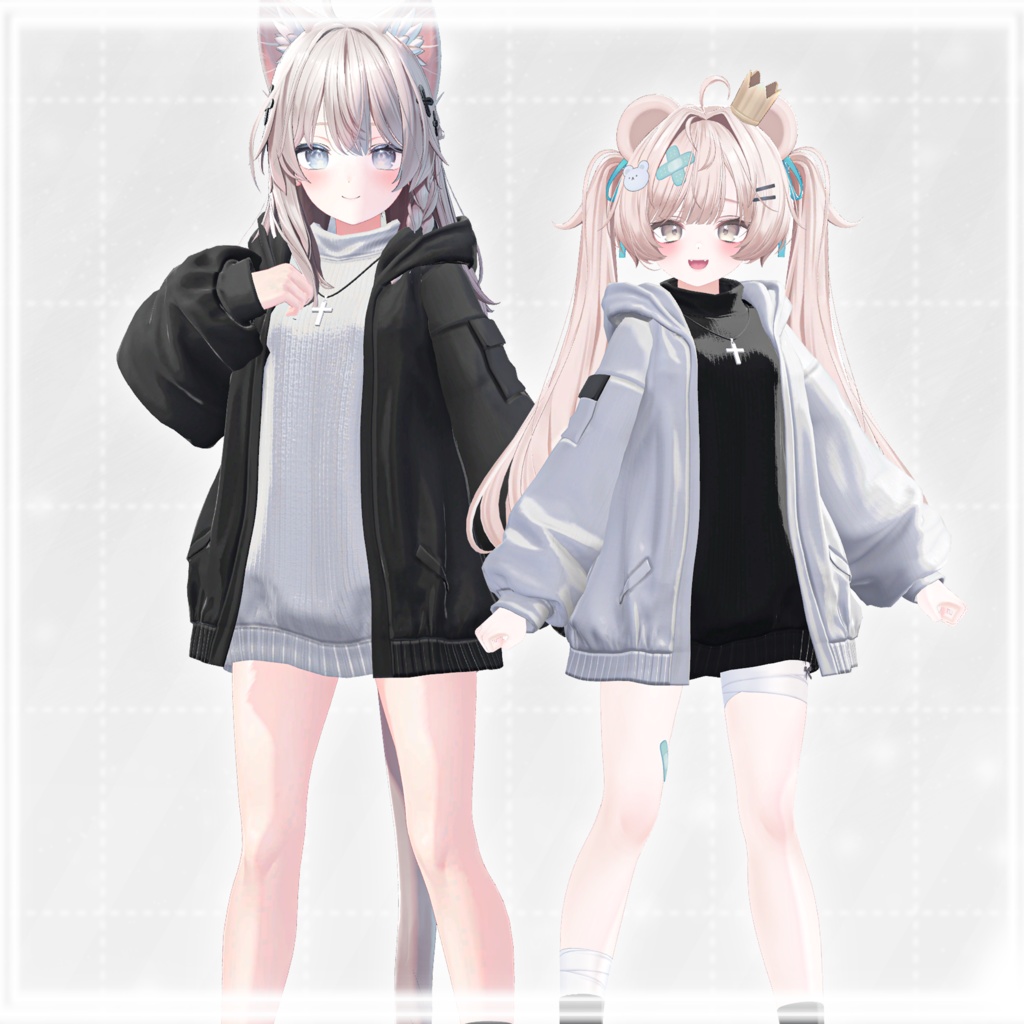 【発売記念セール】【10アバター対応】LayeredMonochrome【VRChat向け衣装】