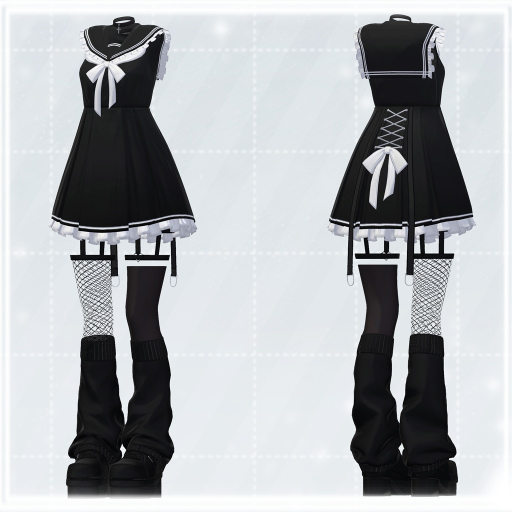 【発売記念セール中】【9アバター対応】PaleNightSailor【VRChat向け衣装】