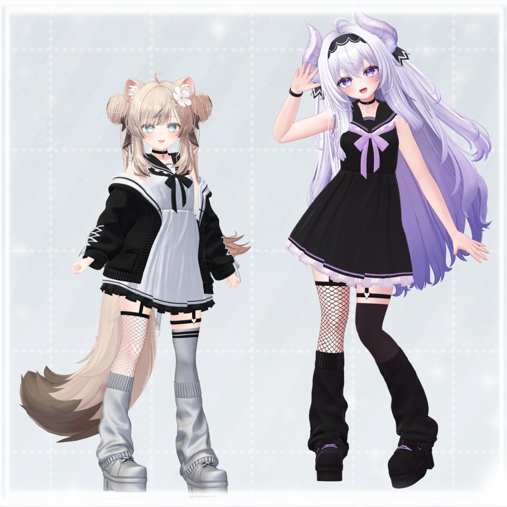 【発売記念セール中】【9アバター対応】PaleNightSailor【VRChat向け衣装】