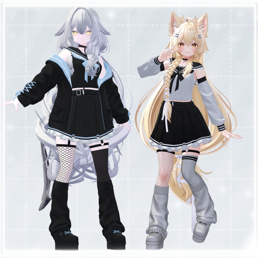 【発売記念セール中】【9アバター対応】PaleNightSailor【VRChat向け衣装】