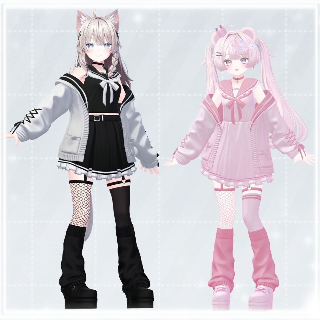 【発売記念セール中】【9アバター対応】PaleNightSailor【VRChat向け衣装】