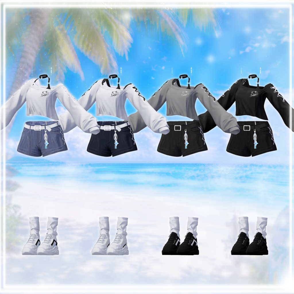 【発売記念セール中】【9アバター対応】SummerTimeStella【VRChat向け衣装】