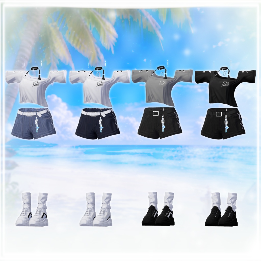 【発売記念セール中】【9アバター対応】SummerTimeStella【VRChat向け衣装】