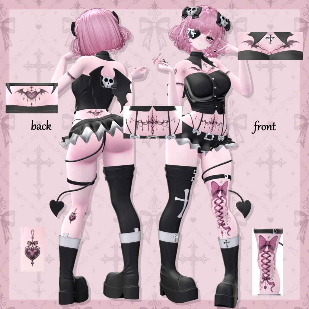 【ミルティナ(Milltina)】病みかわタトゥー! - Tattoo set -