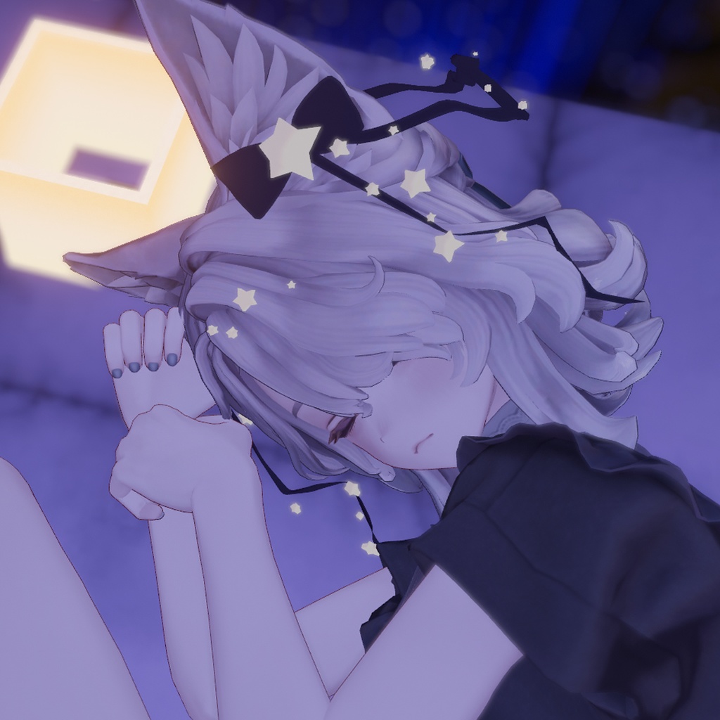 ✨SALE✨【カラバリ自由】ほどけた星屑リボンのヘイロー【汎用・マリシア対応】
