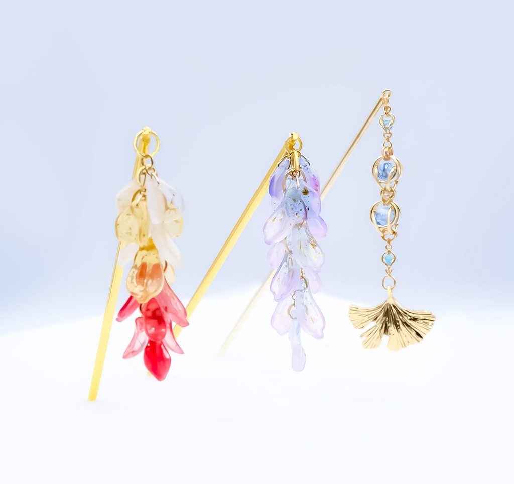 藤の簪 と チャーム