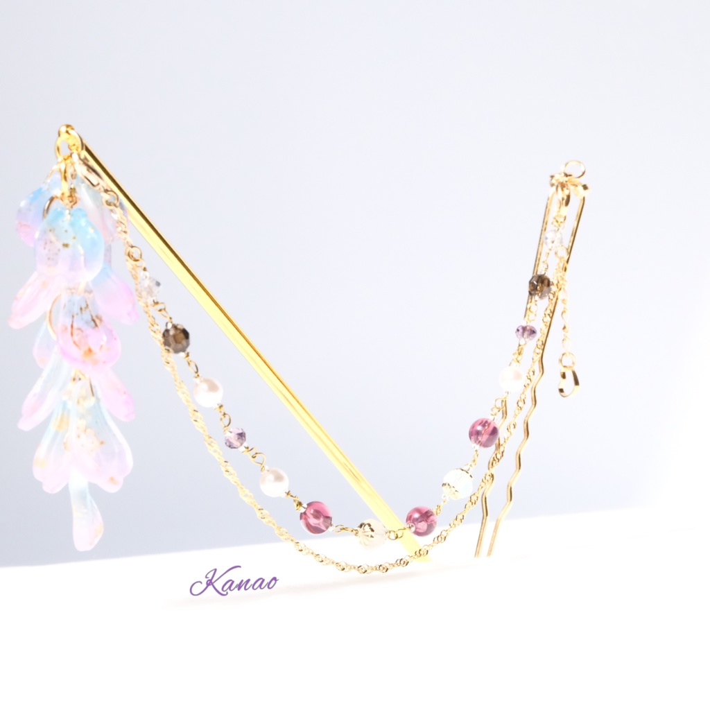 藤の簪 と チャーム