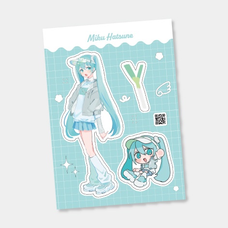 ミクB6ハーフカットシール