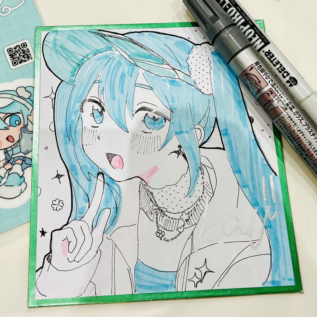 初音ミク色紙(小)