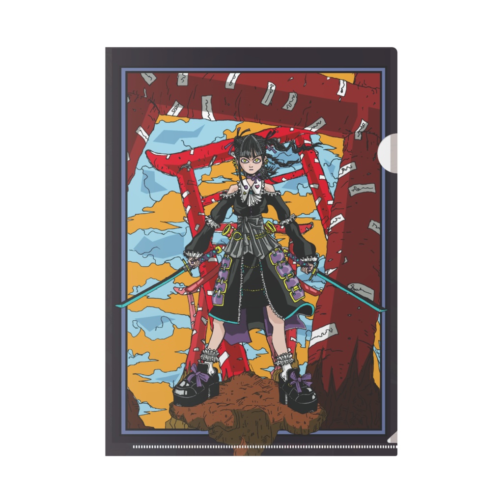 A4クリアファイル少女侍 魔剣少女