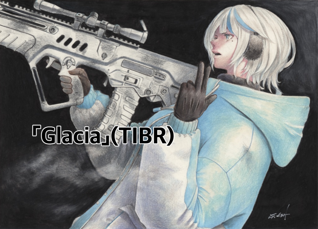 WHITEZONE B5、A4イラスト原画