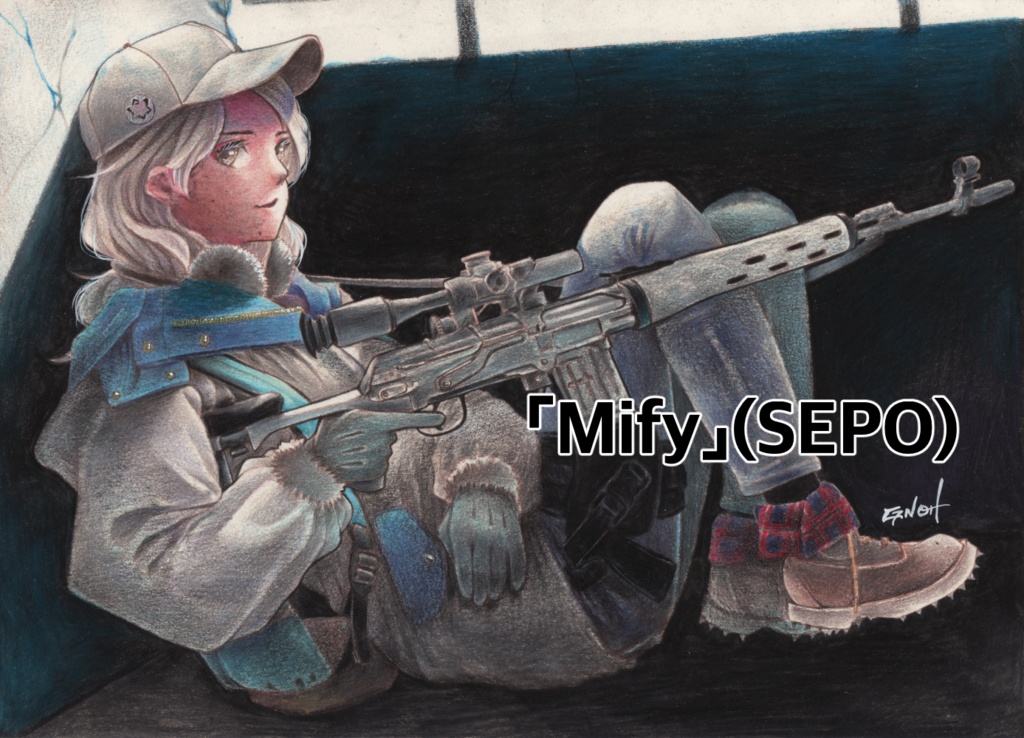 WHITEZONE B5、A4イラスト原画