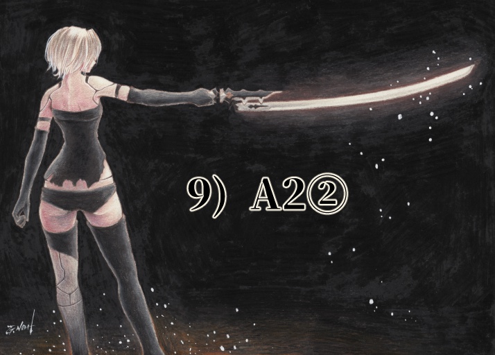 NieR:Automata合同誌「命ノ記憶」挿絵原画イラスト