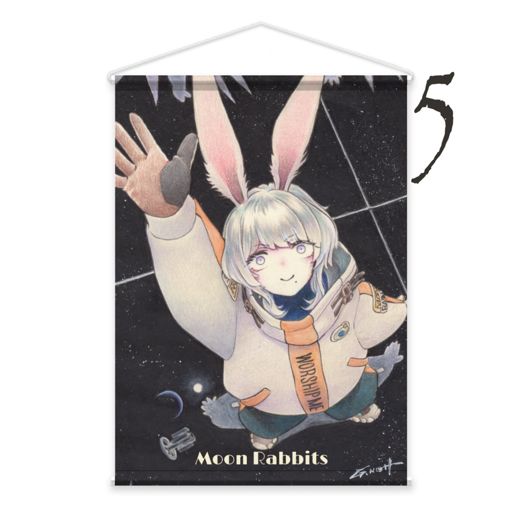 Moon Rabbits B2タペストリー