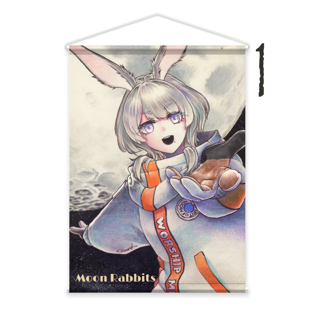 Moon Rabbits B2タペストリー
