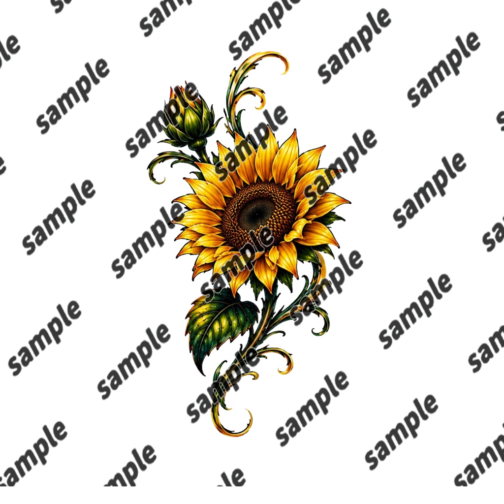 『San Flower』向日葵×トライバル タトゥーデカール GSshop
