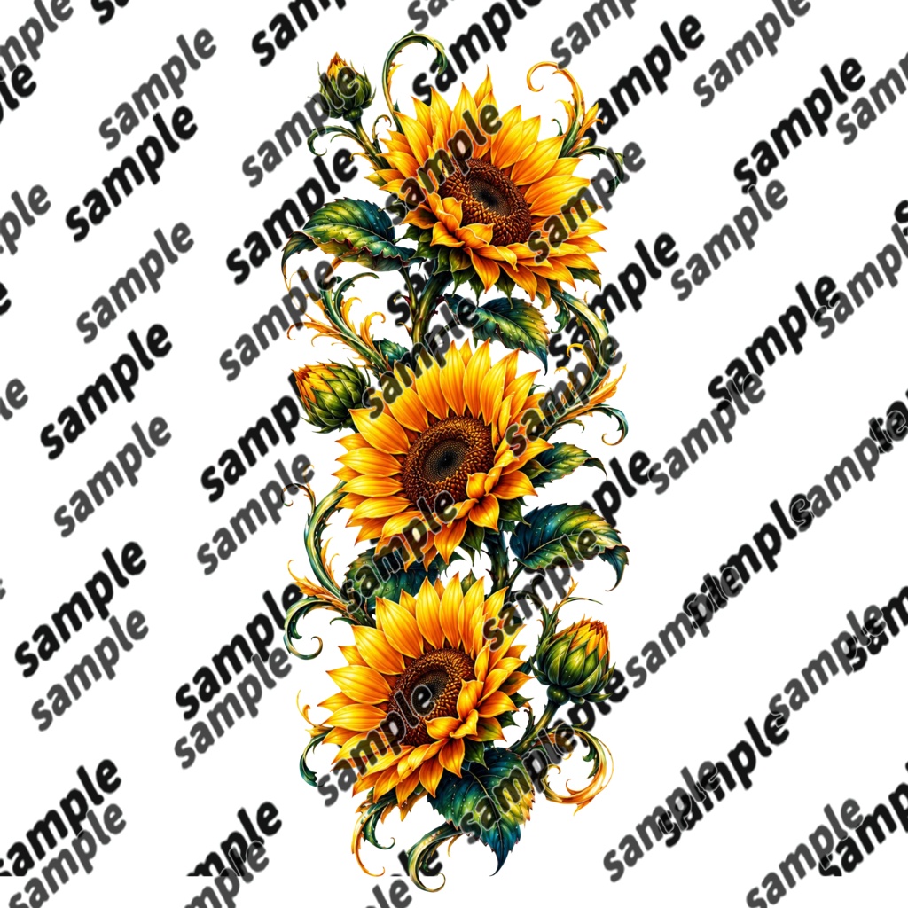 『San Flower』向日葵×トライバル タトゥーデカール GSshop