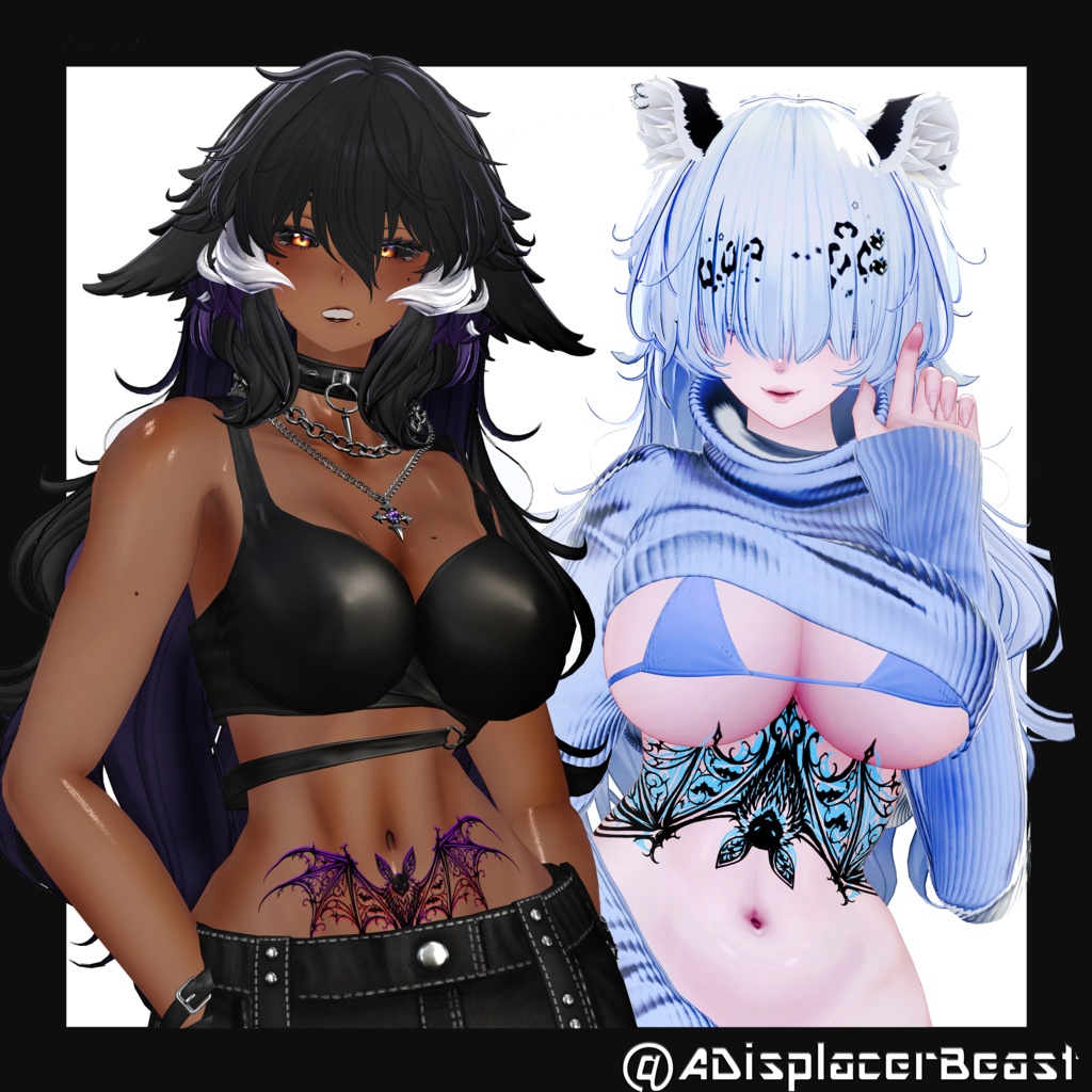 【セール期間10/11までEX版のみ】『BAT』蝙蝠×トライバル タトゥーデカール GSshop