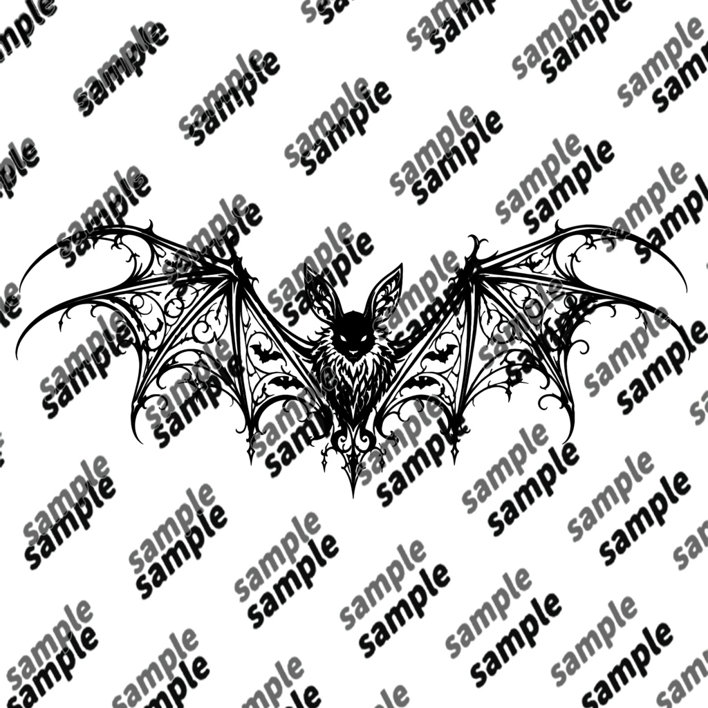 【セール期間10/11までEX版のみ】『BAT』蝙蝠×トライバル タトゥーデカール GSshop